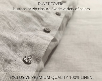 Linen Duvet cover with buttons , Linen bedding - duvet cover queen and all sizes, duvet cover full, Duvet cover twin, Boho duvet cover