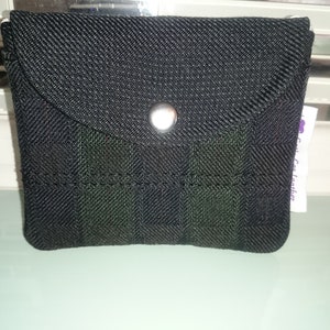 Wallet * purse * wallet * purse * from original seat fabric * VW Corrado G60 shadow check * blue petrol