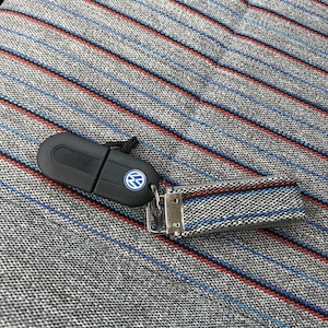 Keyring * made of original seat fabric * VW Golf 2 Memphis & Jetta 2 19E Coach