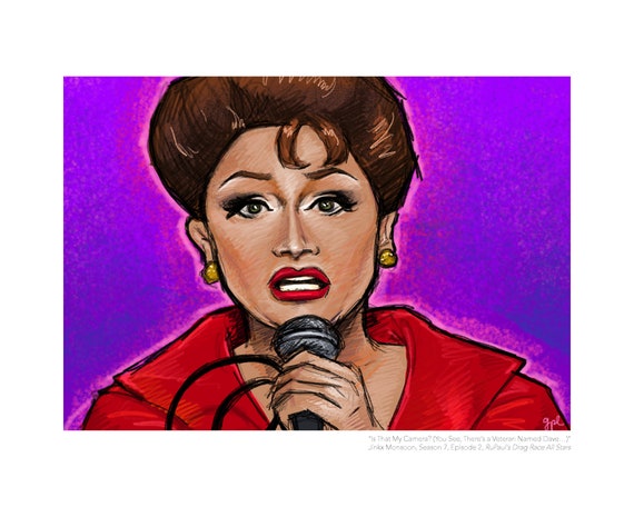 Jinkx Monsoon (rupaul's Drag Race) Portrait Print
