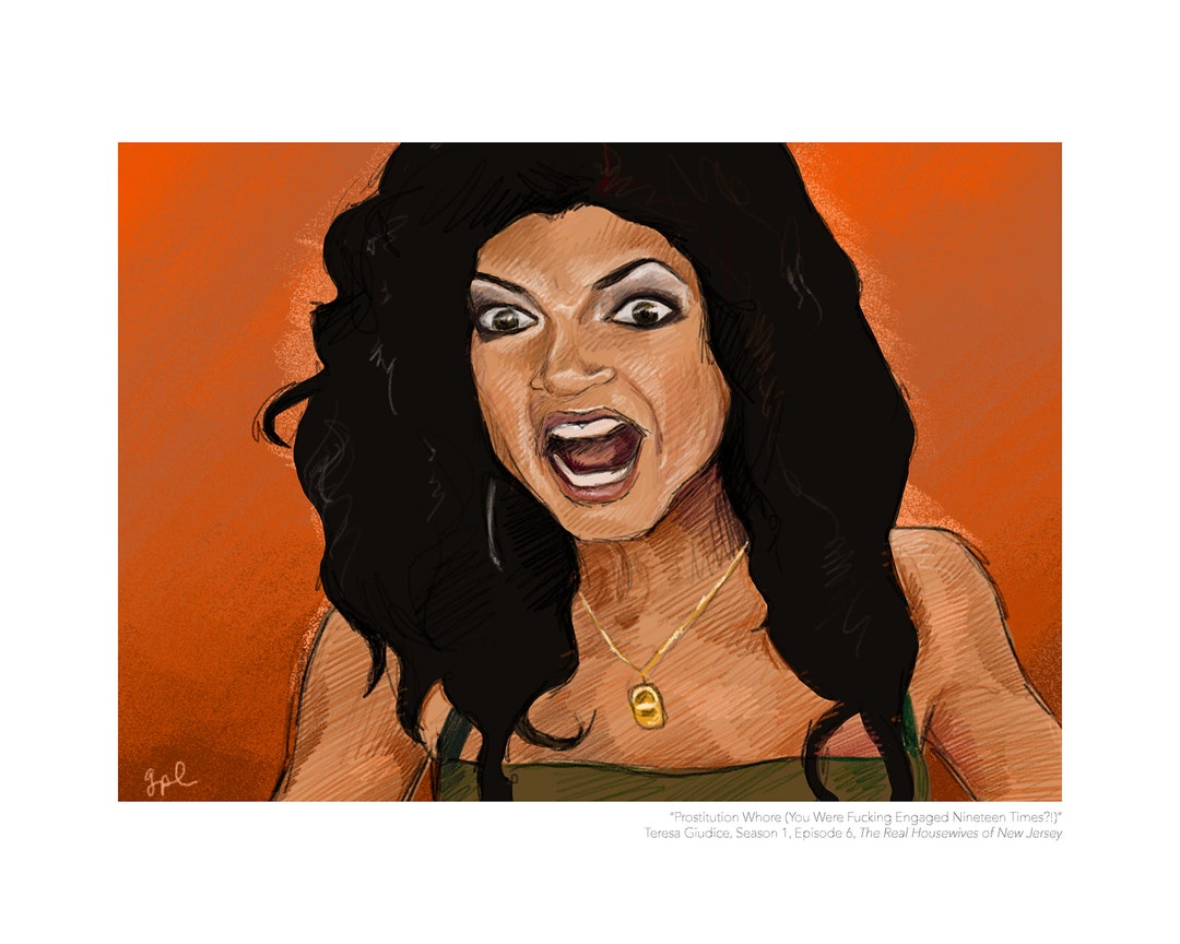 Teresa Giudice real Housewives of New Jersey Portrait Print
