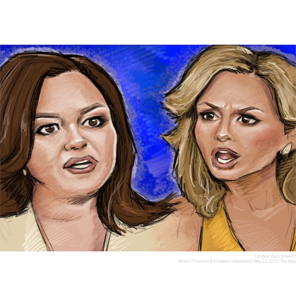 Rosie O'Donnell & Elisabeth Hasselbeck (The View) Portrait Print