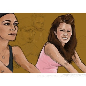 Impression portrait de Lisa Vanderpump et Kyle Richards (Vraies femmes au foyer de Beverly Hills)