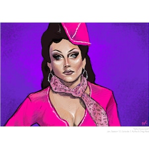 Jan (RuPaul&#39;s Drag Race) Portrait Print