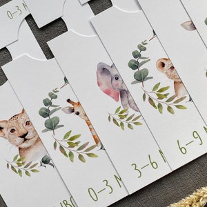 Baby wardrobe dividers - organisation, new baby, baby shower gift, newborn present, nursery decor, safari nursery