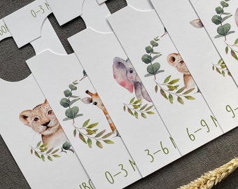 Safari  Baby Wardrobe Dividers for organisation: Nursery Decor, Baby shower