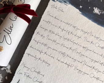 Santa Scroll -  Personalised Christmas morning letter from Father Christmas for children, Nice List
