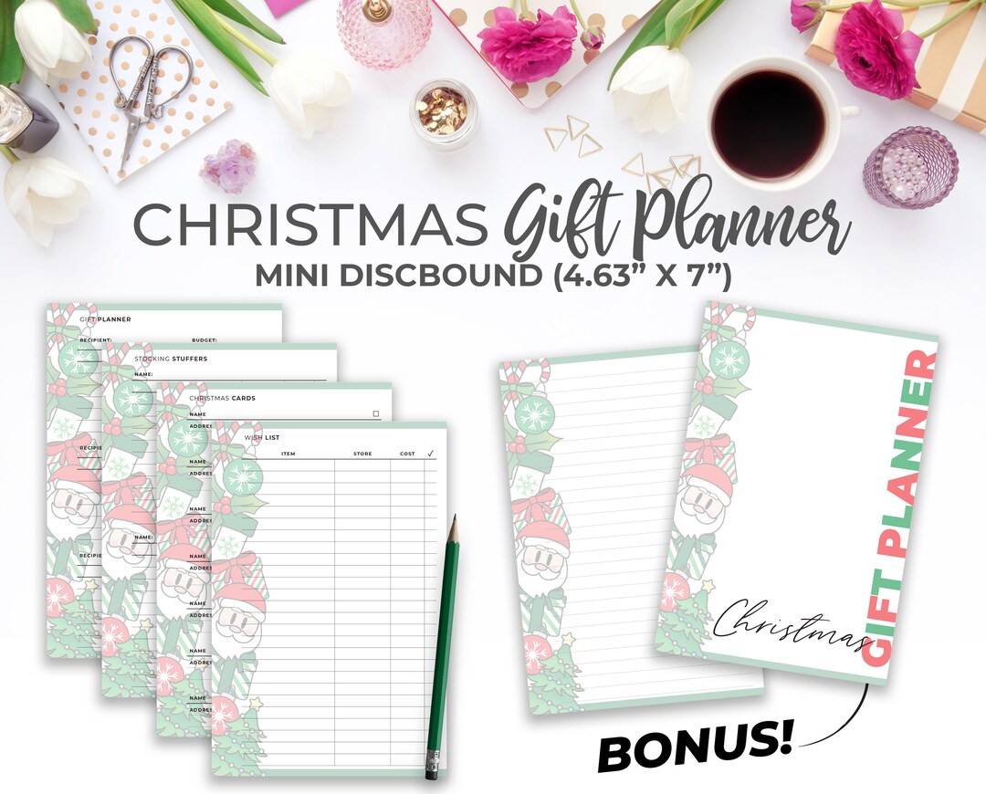 Christmas Gift Planner Inserts | Mini Discbound Tracker (PDF Pattern ...