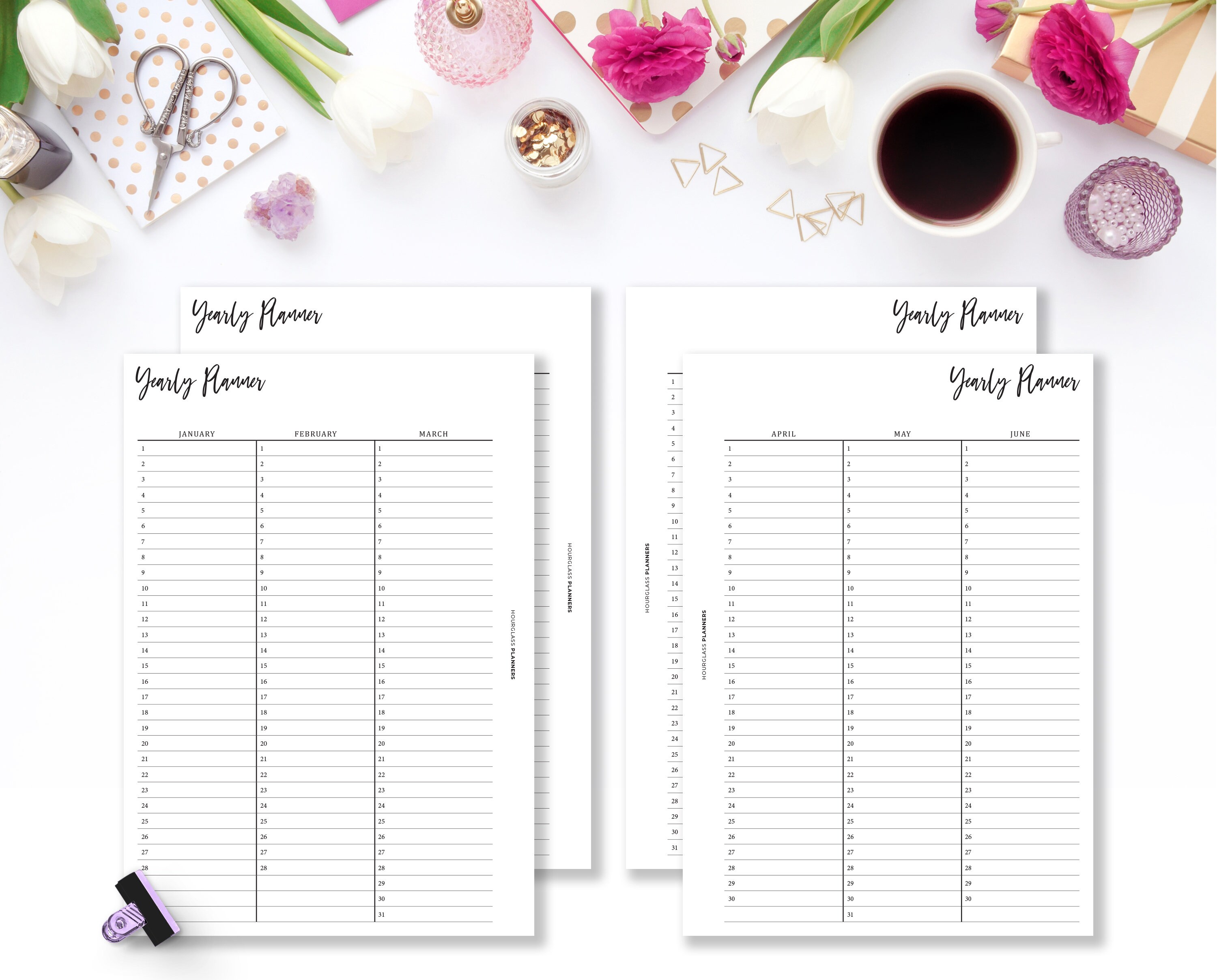 Mini Happy Planner Inserts: Undated Yearly Overview (PDF Download) - Etsy