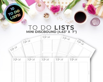Mini Happy Planner To Do Liste Einsätze: Minimalistisches druckbares Bundle (digitaler Download)