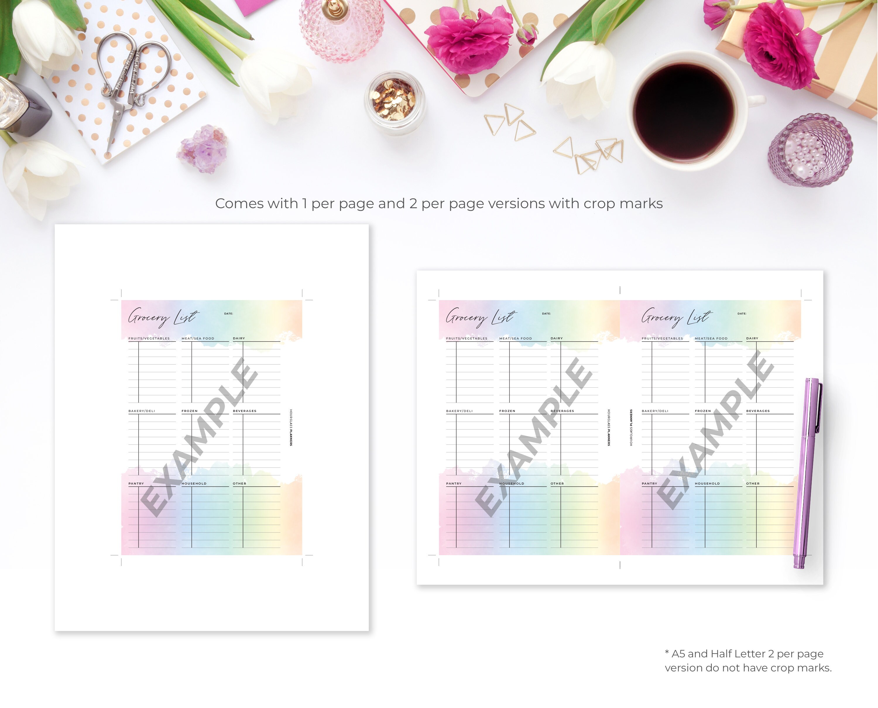 Reading Tracker Log Printable Insert A5, Half Letter | Rainbow Book ...