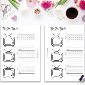 TV Show Tracker A6 Insert | Minimal Printable TV Series and Episode ...