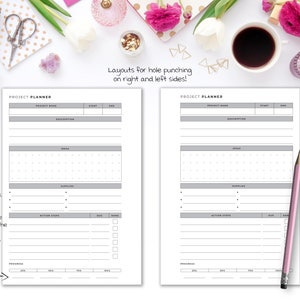 Productivity Planner Bundle A6 Inserts Minimal Project and - Etsy
