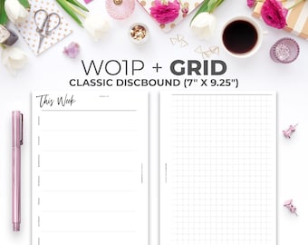 Classic Happy Planner Insert: Weekly Grid Printable (Digital Download)