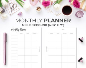 Mini Happy Planner Insert: Undated Monthly Calendar (Digital Download)