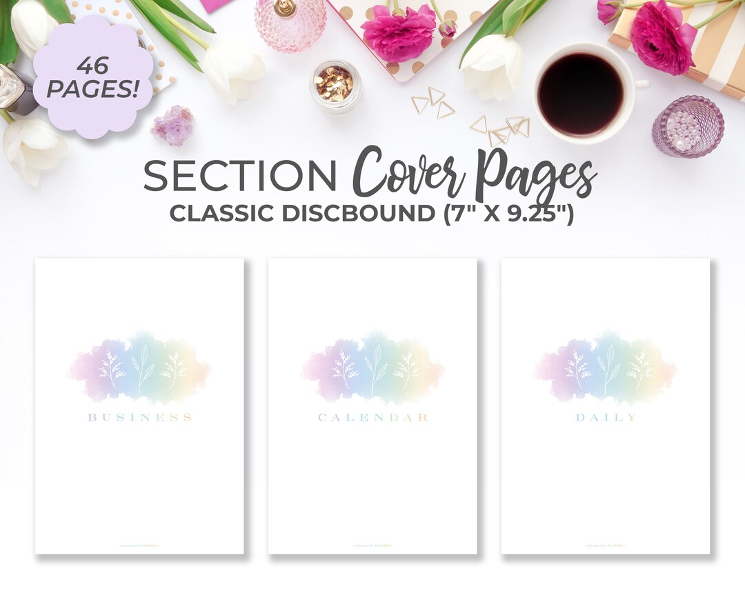 Planner Section Cover Page Inserts for Classic Happy Planner Size ...