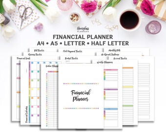 Rainbow Financial Planner Inserts: Budget Binder Printable (PDF)