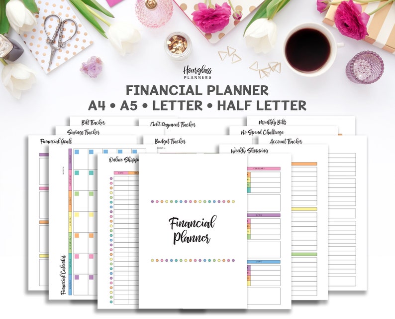 Financial Planner Inserts A4 A5 Letter & Half Letter Etsy