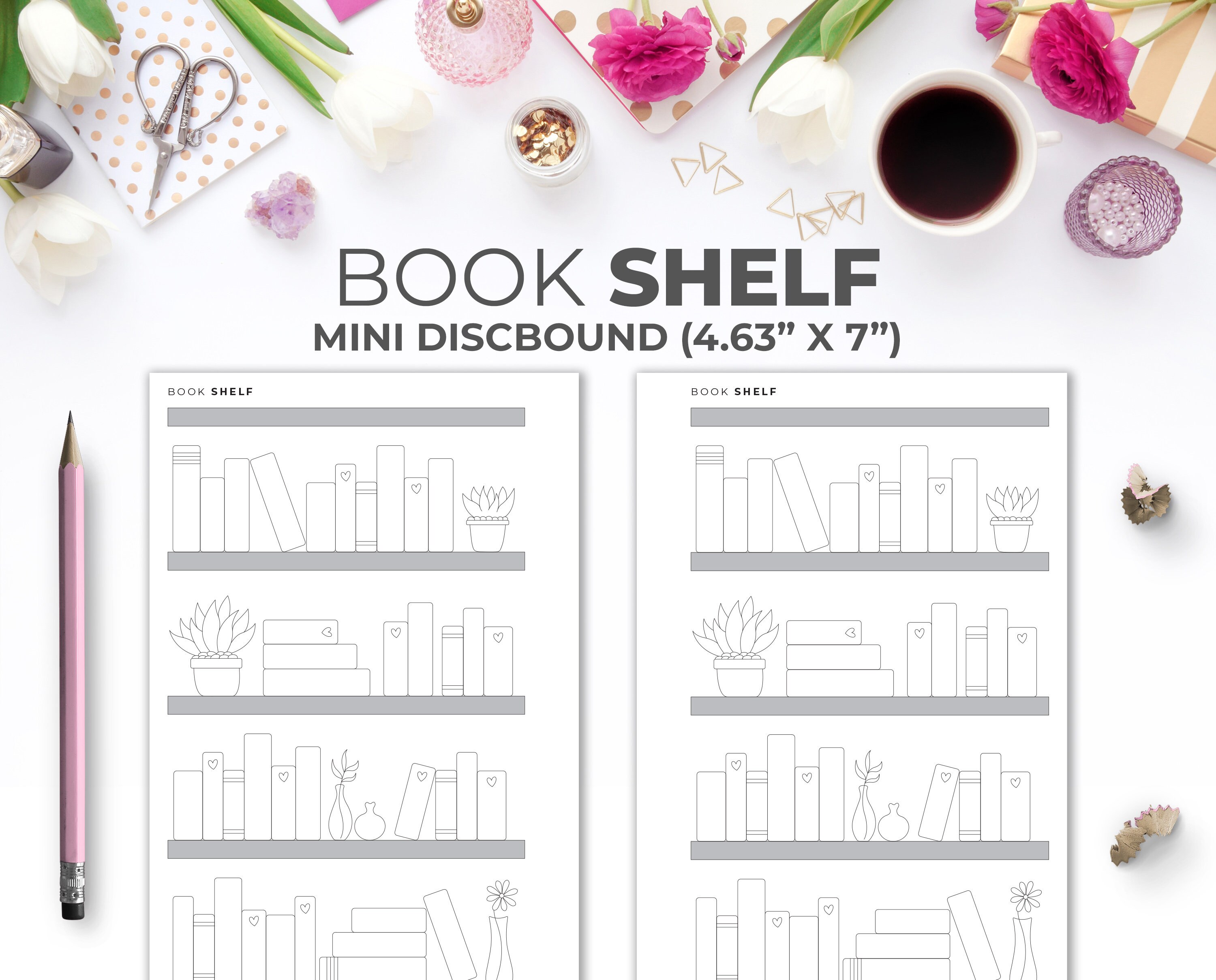 Book Shelf Reading Tracker Printable for Mini Happy Planner Etsy