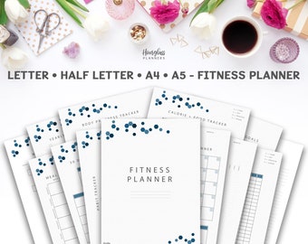 Printable Fitness Planner: Calorie, Workout & Weight Loss Tracker (PDF)