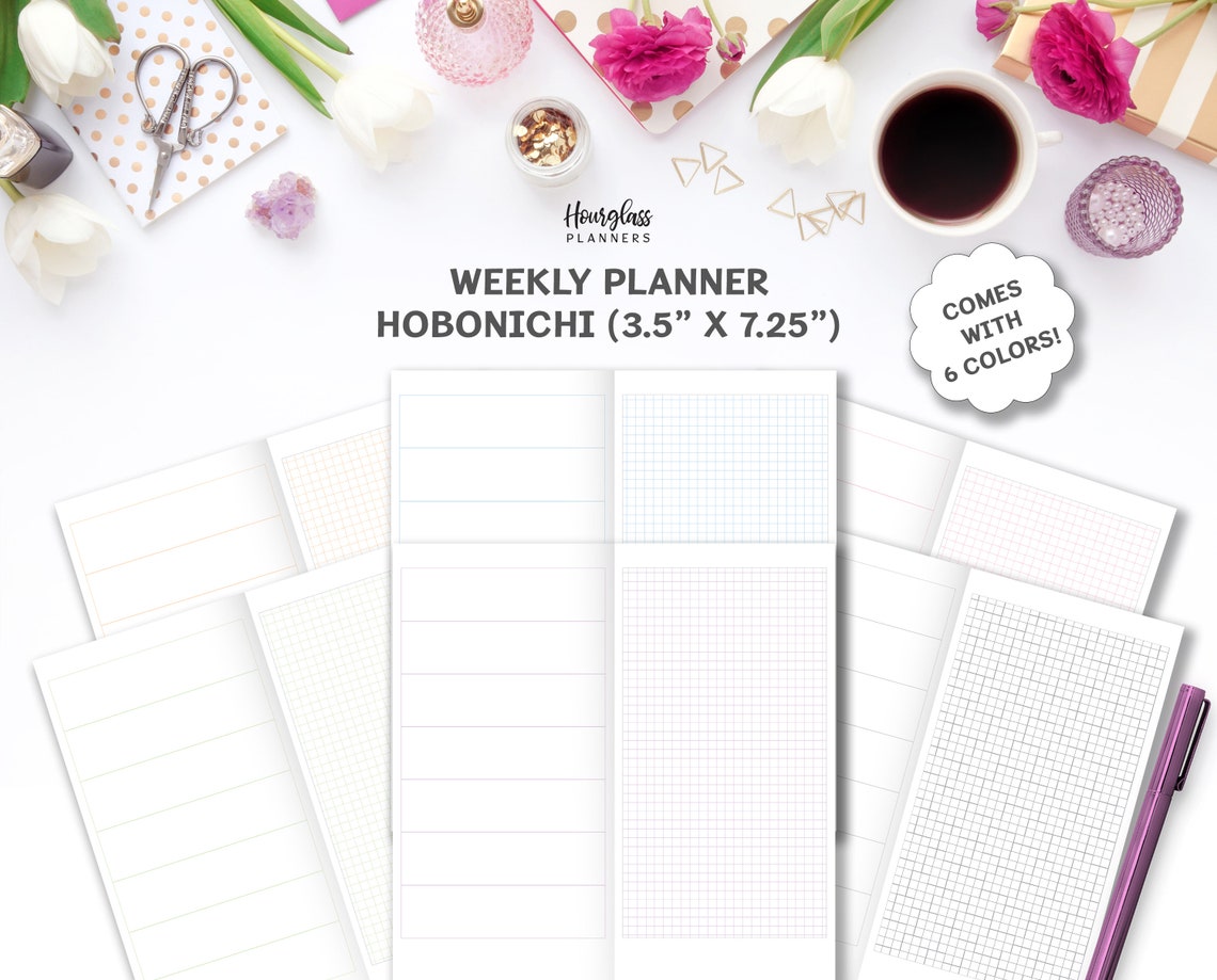 Hobonichi Weeks Printable Inserts Blank Layout Template for | Etsy