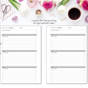 Productivity Planner Bundle B6 Inserts | Minimal Project and Goal ...