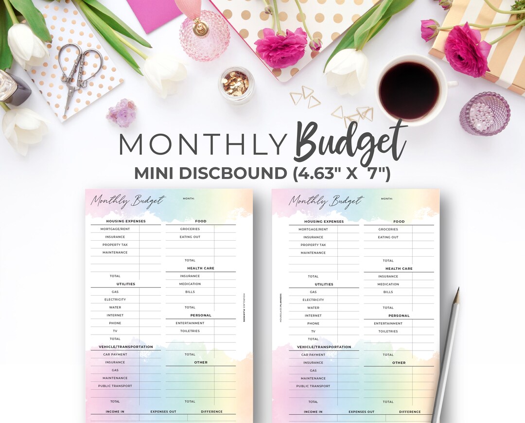 Budget Planner Printable Inserts for Mini Happy Planner | Printable ...