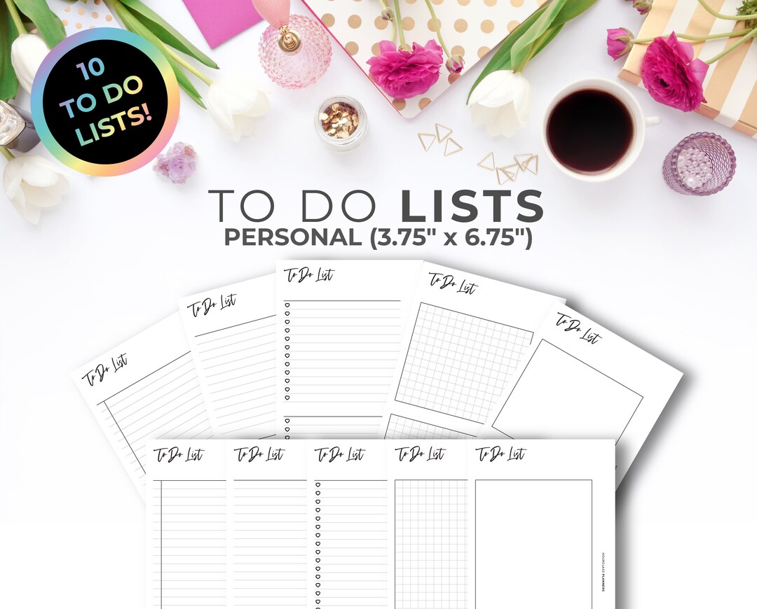 To Do List Printable Personal Insert Minimal Printable Checklist ...