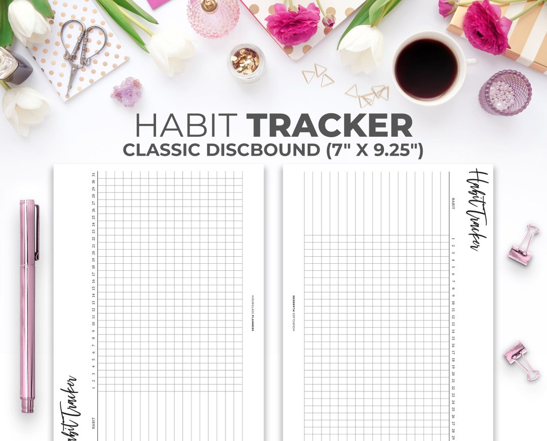 Habit Tracker Insert for Classic Happy Planner | Printable Minimal 31 ...