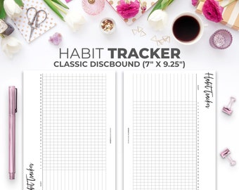 Classic Happy Planner Habit Tracker Insert: Minimalist 31-Day Goal Log (PDF)