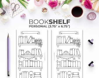 Bookshelf Reading Tracker Personal Insert | Minimal Printable Books To Read List