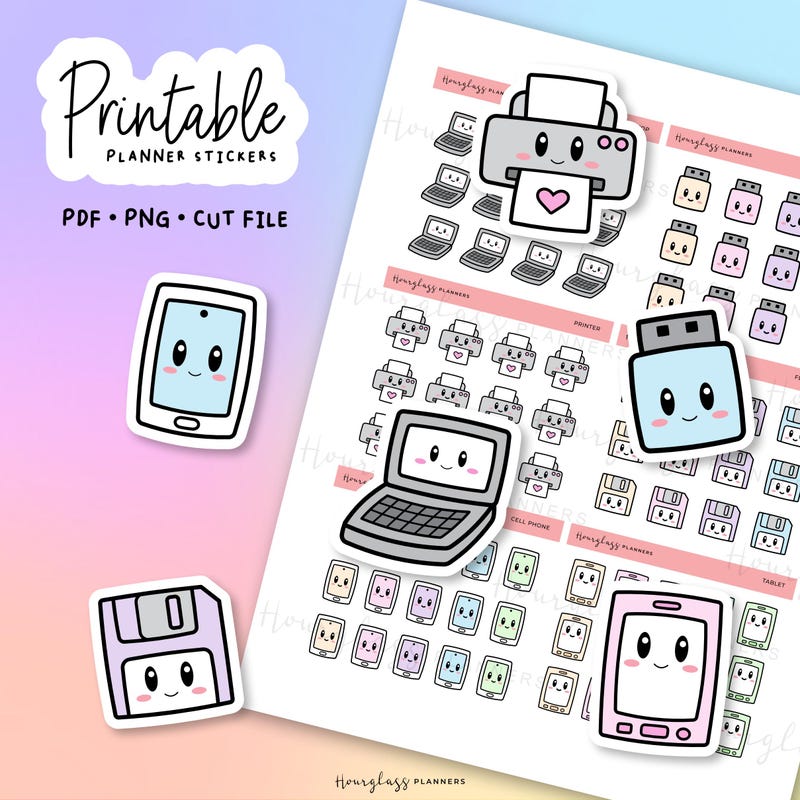 Technology Design Sticker Technology Stickers - Etsy