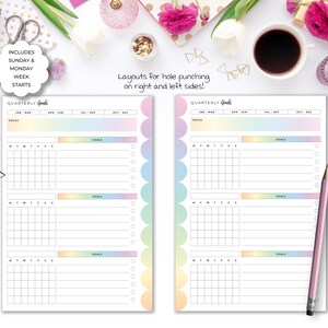 Productivity Planner Bundle Inserts A5 & Half Letter | Rainbow Project ...