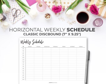 Weekly Hourly Schedule: Classic Happy Planner Printable (Digital Download)