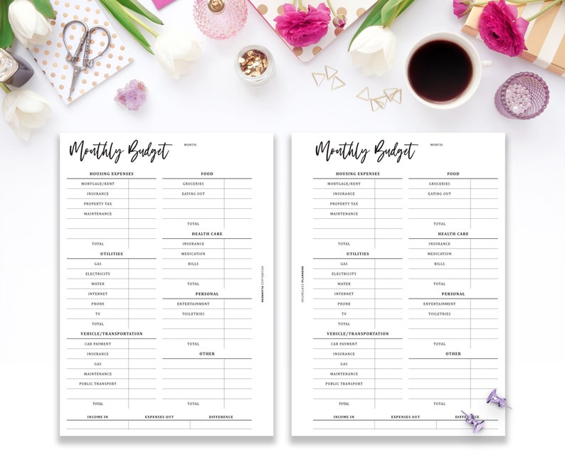 Budget Planner Printable Inserts for Mini Happy Planner | Etsy