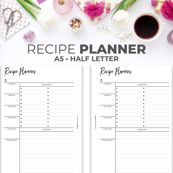 Printable Recipe Cards - Etsy