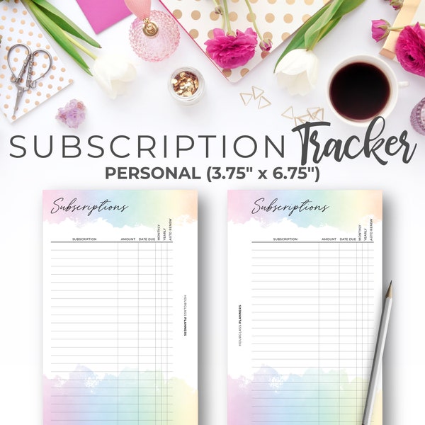 Monthly Personal Expense Form Etsy