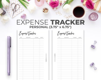 Expense Tracker Personal Inserts | Minimal Printable Monthly Expense Tracker Planner Pages