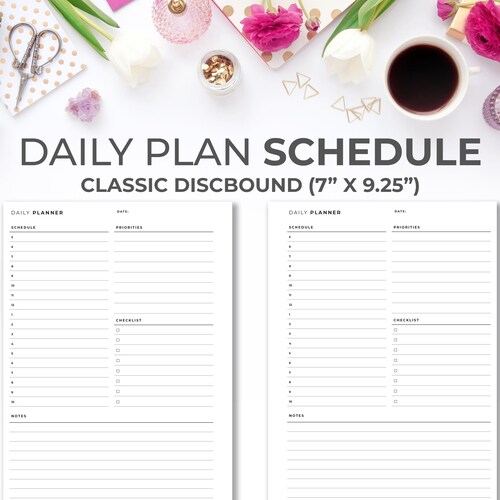 Daily Planner Printable Happy Planner Classic Daily Planners - Etsy