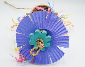 Aloha Flower Bird Toy, Bird Toy, Parrot Toy, Parrot Enrichment, Foraging, Shredding, Budgies, Cockatiels, Conures, Small Medium Birds