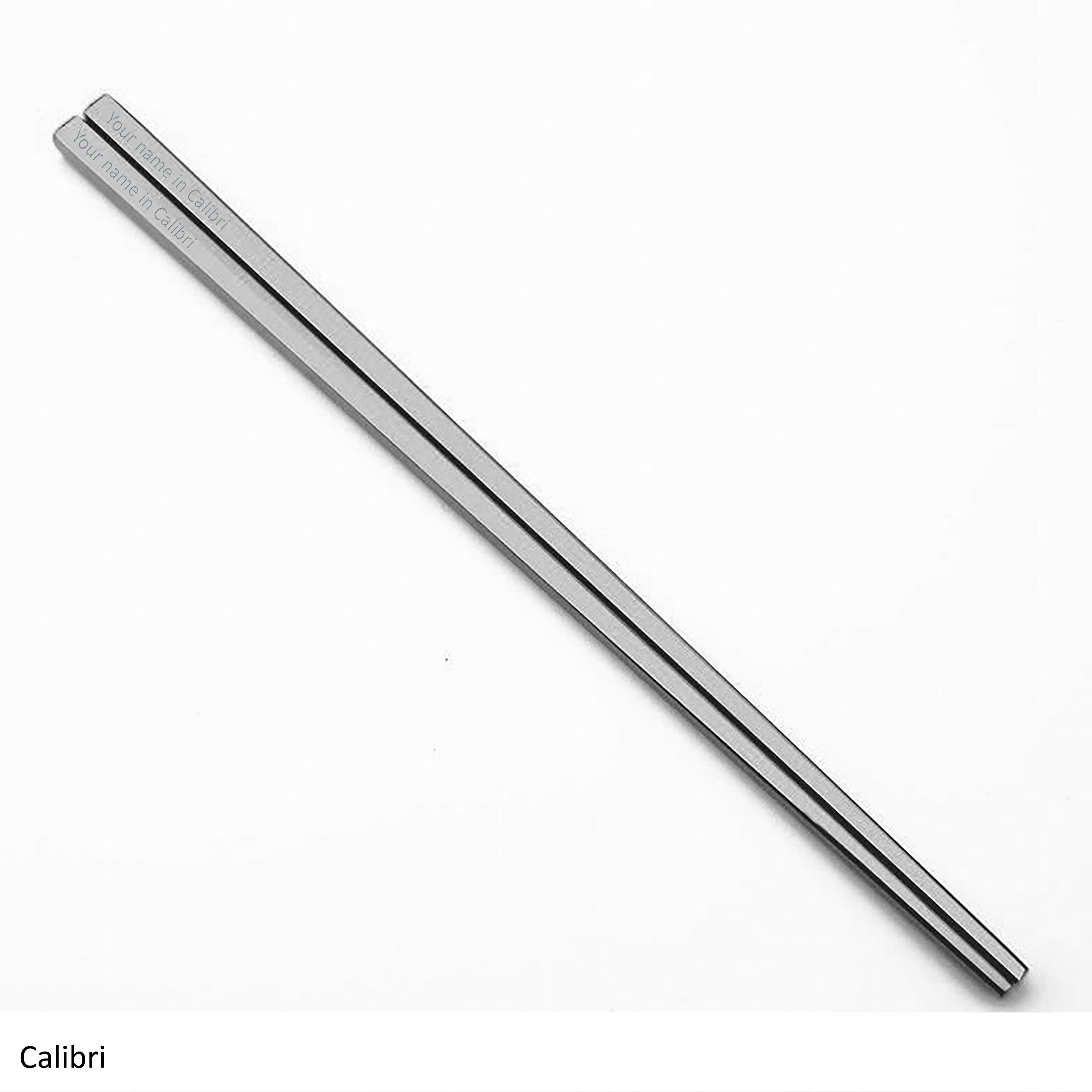 Silver Stainless Steel Chopsticks with FREE Personalisation by Etsy