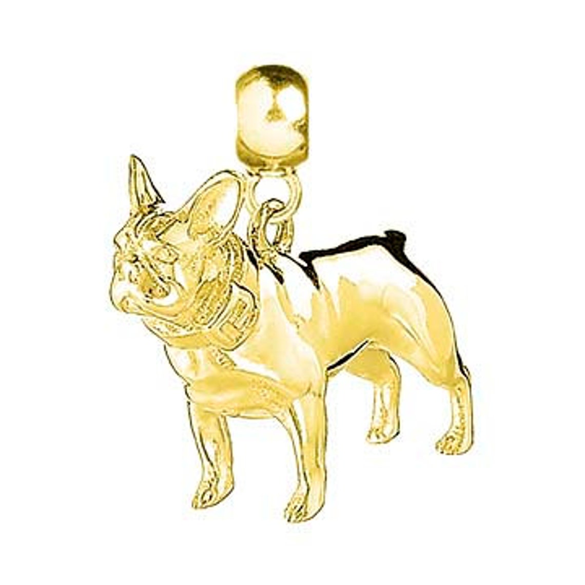 French Bulldog Sterling Silver with Gold Plate Jewellery Charm Etsy