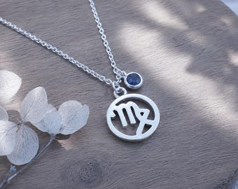 Personalized Zodiac Necklace | Constellation Necklace | Custom Birth Sign Jewelry | Silver Zodiac Gift | Astrology Necklace