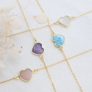 Boho Chic Heart Gemstone Necklace Radiant Gemstone Necklace Perfect for Boho Babes One of a Kind Gemstone Jewelry Gorgeous Handmade Gemstone