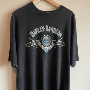 1998 vintage Harley Davidson  t shirt  black appleton flames biker motorcycle sturgis 90s 80s one brand