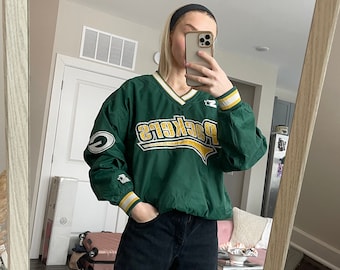 Vintage 90s starter green bay packers jacket pull over coat retro packer Wisconsin football nfl wi