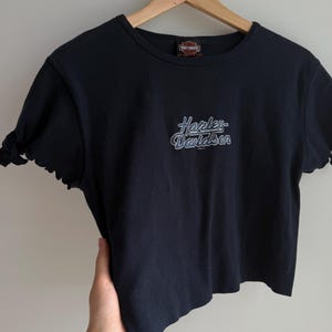 モードY2K　Harley-Davidson ピチT グランジ　00年代 ハーレーダビッドソン Tシャツ レディース 古着 Y2K ピチT XL