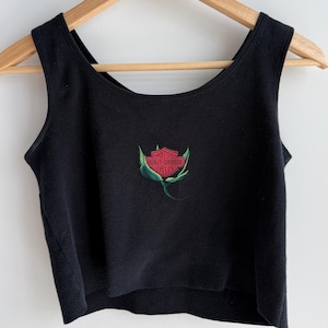 Vintage Harley Davidson crop top tank black rose Motorcycle tank top crop top tank black rally biker retro pinterest gray Tiktok y2k