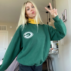 Rare Vintage 90s Green Bay Packers Turtleneck Sweater Super Bowl