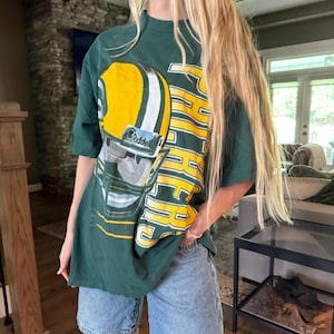 Vintage 1995 Green Bay packers shirt champs nfl division Super Bowl champions Riddel single stitch